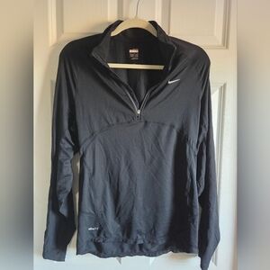 Mens sz small Nike Black Half-Zip Pullover